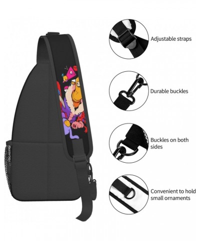 Crossbody Chest Bag The Cartoon Amazing Funny Digital Comedy Circus Sling Backpack Shoulder Bag Waist Bags Travel Hiking Spor...