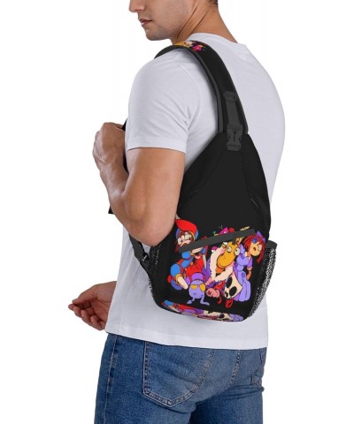 Crossbody Chest Bag The Cartoon Amazing Funny Digital Comedy Circus Sling Backpack Shoulder Bag Waist Bags Travel Hiking Spor...