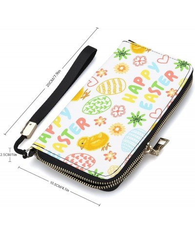 Long Clutch Wallet, Long Handbag with Wristlet Strap, PU Leather Zip Purse Multi 11 $13.93 Wristlets