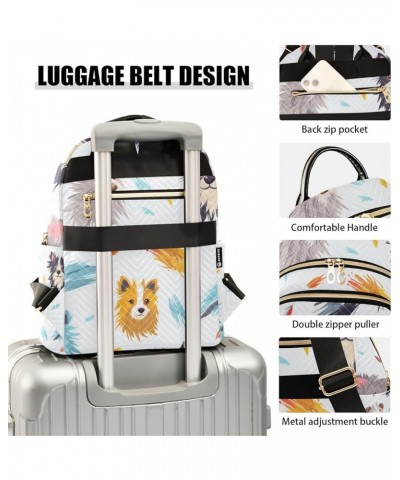 Small Backpack Purse for Women, Colorful Dogs Travel Bag Casual Daypack Shoulder Bag Small $21.23 Backpacks