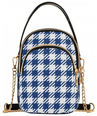 Women's Crossbody Bag, Geometric Plaid Three Zipper Design Handbag Shoulder Bag Wallet Color228 $15.59 Crossbody Bags