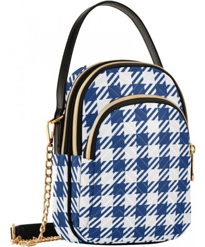 Women's Crossbody Bag, Geometric Plaid Three Zipper Design Handbag Shoulder Bag Wallet Color228 $15.59 Crossbody Bags