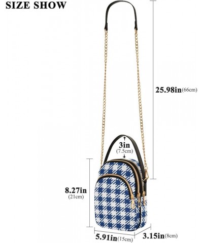 Women's Crossbody Bag, Geometric Plaid Three Zipper Design Handbag Shoulder Bag Wallet Color228 $15.59 Crossbody Bags