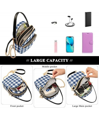 Women's Crossbody Bag, Geometric Plaid Three Zipper Design Handbag Shoulder Bag Wallet Color228 $15.59 Crossbody Bags