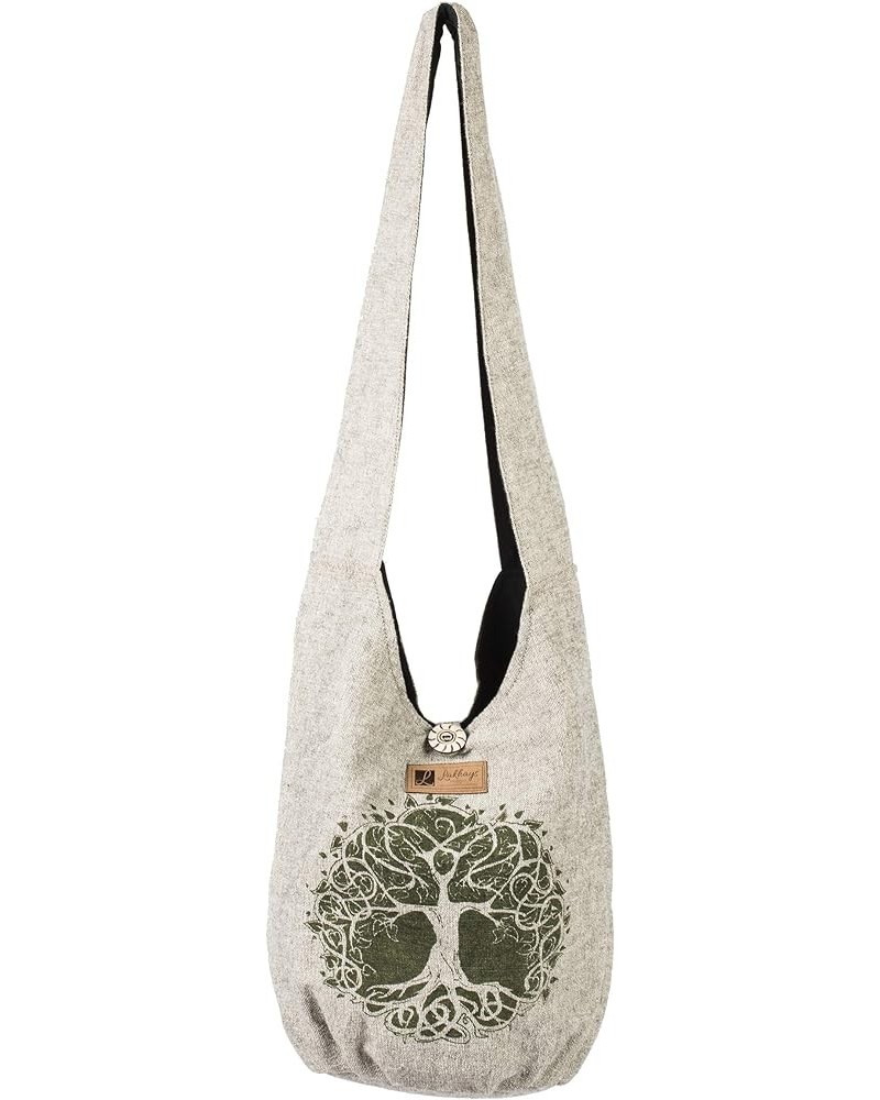 Cotton Sling Crossbody Shoulder Bag Purse Hippie Hobo Bohemian Festival Bag Tree $12.00 Crossbody Bags