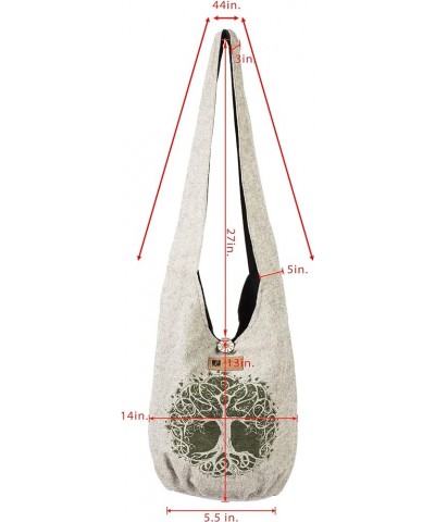 Cotton Sling Crossbody Shoulder Bag Purse Hippie Hobo Bohemian Festival Bag Tree $12.00 Crossbody Bags