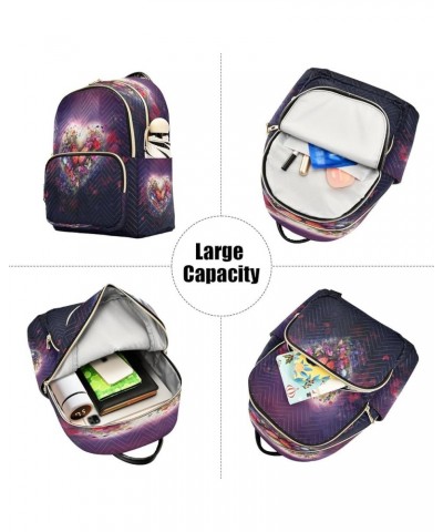 Fashion Backpack Mini Backpack Purse Casual Daily Backpack Love Heart Butterfly for Travel for College Work Small $16.32 Back...