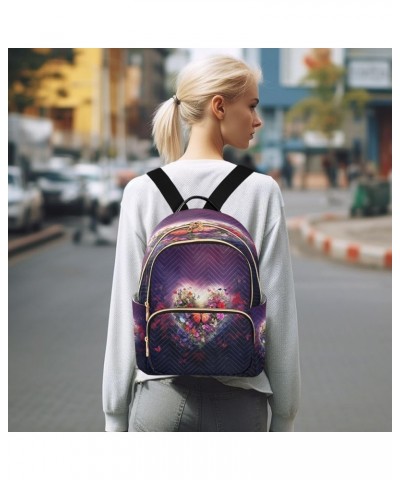 Fashion Backpack Mini Backpack Purse Casual Daily Backpack Love Heart Butterfly for Travel for College Work Small $16.32 Back...