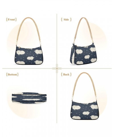 Shoulder Bags for Women Cartoon Sheeps Hobo Tote Handbag Small Clutch Purse with Zipper Closure $18.28 Shoulder Bags