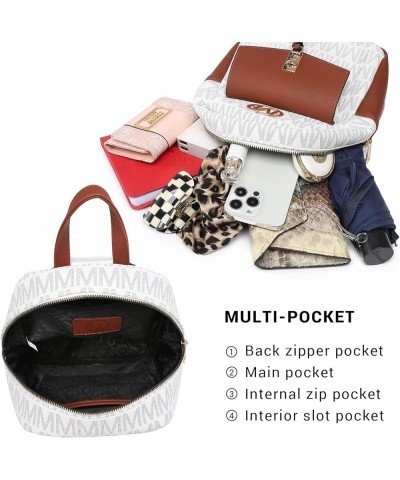 MKP Ladies Small Backpack Purse for Women Fashion Daypacks Purse Shoulder Bag with Charm Tassel White $20.34 Backpacks