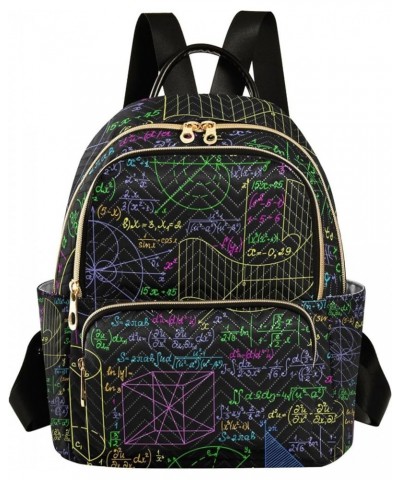 Math Formulas Backpack Purse for Women, Anti Theft Backpack Lightweight Small Travel Backpack Shoulder Bag Small(11.41'' x 6....