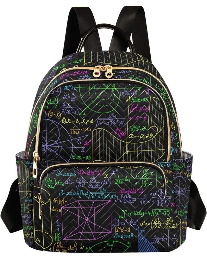 Math Formulas Backpack Purse for Women, Anti Theft Backpack Lightweight Small Travel Backpack Shoulder Bag Small(11.41'' x 6....