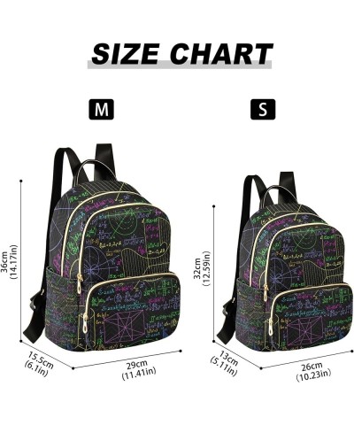 Math Formulas Backpack Purse for Women, Anti Theft Backpack Lightweight Small Travel Backpack Shoulder Bag Small(11.41'' x 6....