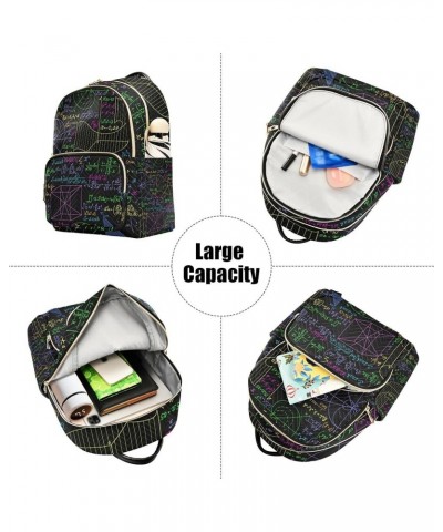 Math Formulas Backpack Purse for Women, Anti Theft Backpack Lightweight Small Travel Backpack Shoulder Bag Small(11.41'' x 6....