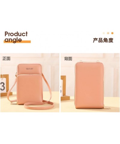 Leather Crossbody Bag for Women with Coin Wallet Mobile Phone Pouch Bag Small Handbag Red $28.57 Totes