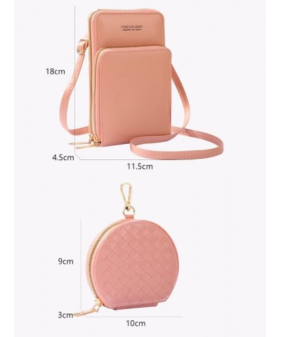 Leather Crossbody Bag for Women with Coin Wallet Mobile Phone Pouch Bag Small Handbag Red $28.57 Totes