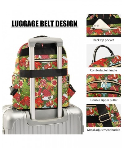 Christmas Women Backpack Nutcracker Jingle Bell Xmas Anti-Theft Travel Backpack with Luggage Belt Durable Lightweight Handbag...