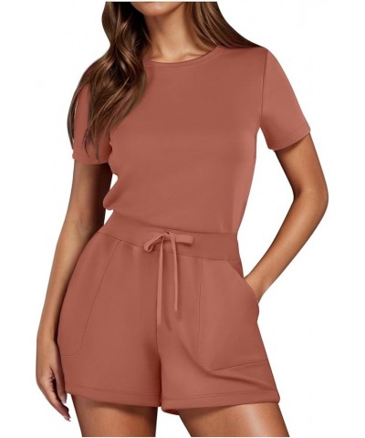 Formal Jumpsuits Wedding Solid Jumpsuit With 4 Pockets Club Jumpsuit for Women Cotton B-rose Gold➤➤ Womens Rompers 2024 $10.8...