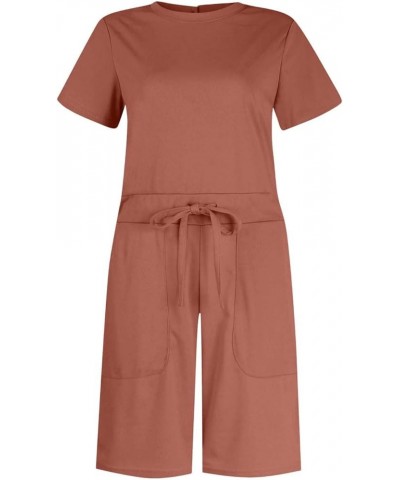 Formal Jumpsuits Wedding Solid Jumpsuit With 4 Pockets Club Jumpsuit for Women Cotton B-rose Gold➤➤ Womens Rompers 2024 $10.8...