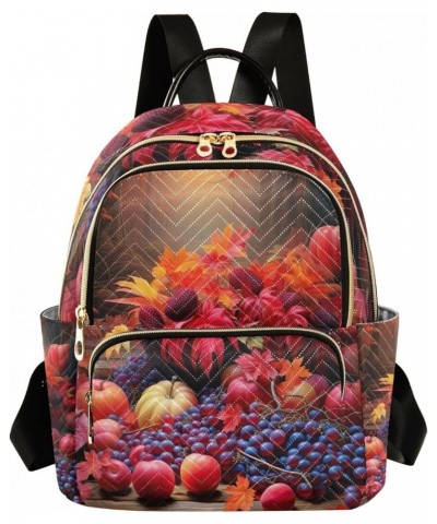 Roses in a Field at Sunset Fashion Daypack, Women's Purse Backpack, Anti Theft Backpack for Women Travel, S Autumn Berries Wi...