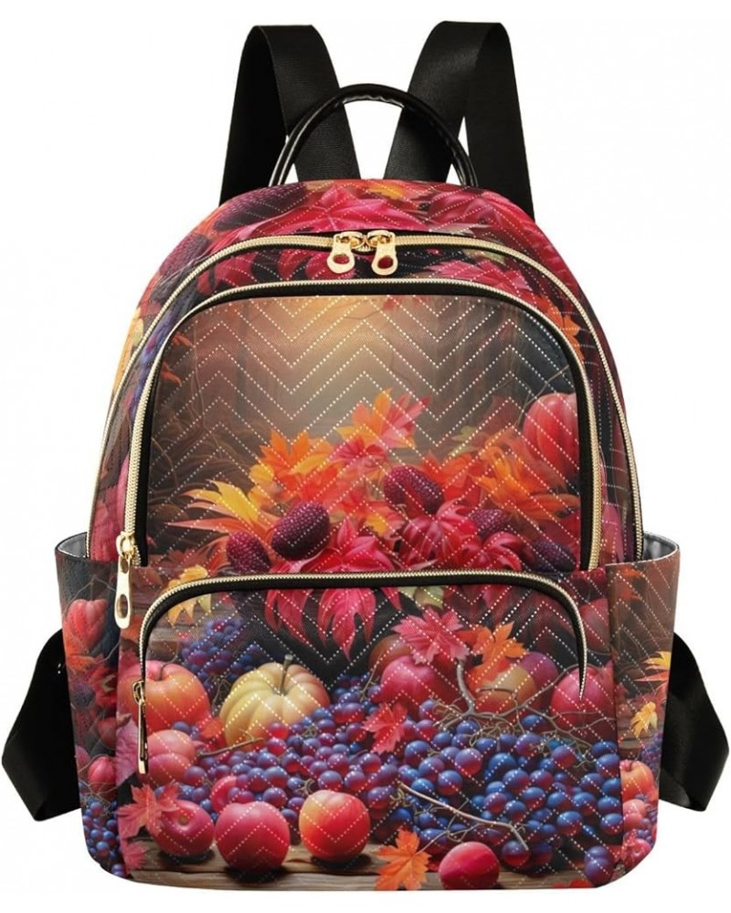 Roses in a Field at Sunset Fashion Daypack, Women's Purse Backpack, Anti Theft Backpack for Women Travel, S Autumn Berries Wi...