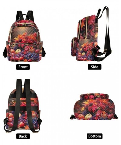 Roses in a Field at Sunset Fashion Daypack, Women's Purse Backpack, Anti Theft Backpack for Women Travel, S Autumn Berries Wi...