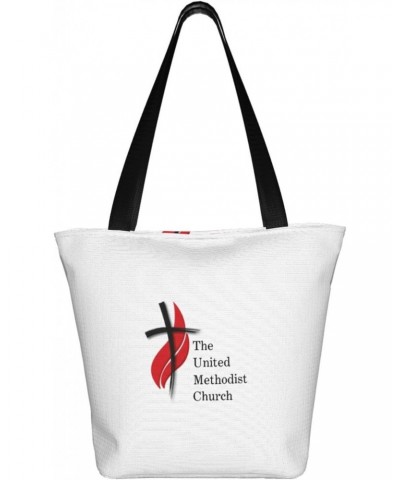 United Methodist Church Home Women'S Casual One Shoulder Carry Shopping Bag Large Capacity Working Storage Handbag $20.80 Sho...