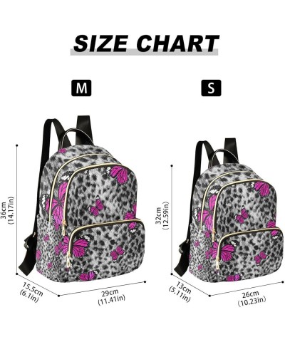 Small Backpack for Women Travel Bag Butterflies Leopard Cheetah Print Daypack Purse Fashion Shoulder Bag Rucksack Medium B867...