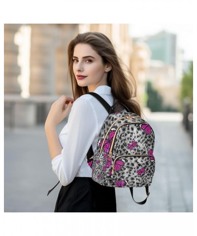 Small Backpack for Women Travel Bag Butterflies Leopard Cheetah Print Daypack Purse Fashion Shoulder Bag Rucksack Medium B867...