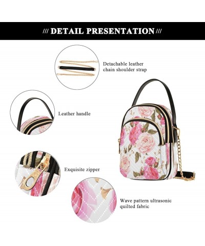 Crossbody Bags For Women Crossbody Bag Leather Chain Strap Multi Zipper Pockets Phone Purses Handbag Shoulder Bag Color 6 $11...