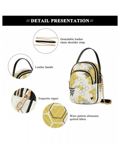 Cute Bees and Honey Womens Sling Backpack Crossbody Chain Shoulder Bags Waist Packs Multipurpose Handbags for Travel Shopping...