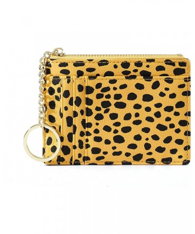 Women's Cute Wallet Credit Card Wallet Zipper Classify Faux Leather Wallet 8 Card Compartment Women Coin Purse Dark Yellow $9...