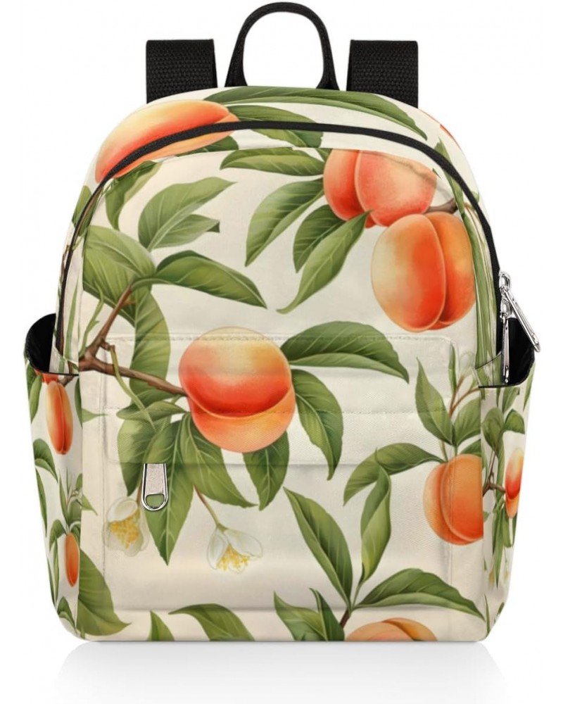 Fruit Summer Peach Small Backpack for Women Ladies Mini Backpack Travel Casual Backpack Purse Satchel Daypack $18.34 Backpacks