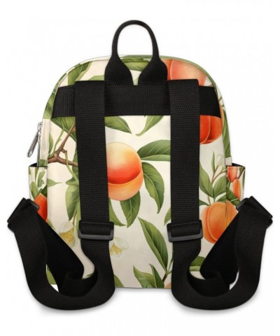 Fruit Summer Peach Small Backpack for Women Ladies Mini Backpack Travel Casual Backpack Purse Satchel Daypack $18.34 Backpacks