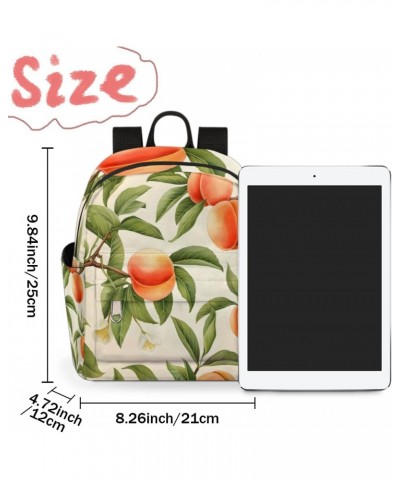 Fruit Summer Peach Small Backpack for Women Ladies Mini Backpack Travel Casual Backpack Purse Satchel Daypack $18.34 Backpacks