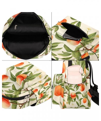 Fruit Summer Peach Small Backpack for Women Ladies Mini Backpack Travel Casual Backpack Purse Satchel Daypack $18.34 Backpacks