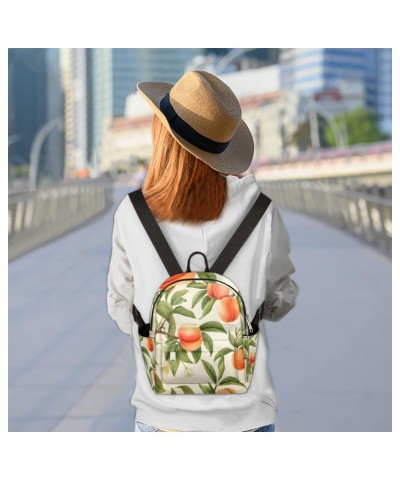 Fruit Summer Peach Small Backpack for Women Ladies Mini Backpack Travel Casual Backpack Purse Satchel Daypack $18.34 Backpacks