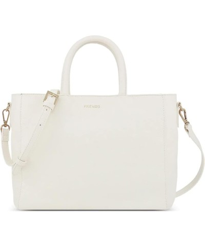 Pixie Mood WANDA Soft Pebbled Exterior Recycled Vegan Leather Convertible Crossbody Work Tote Bag Coconut Cream $16.99 Totes