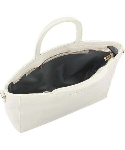 Pixie Mood WANDA Soft Pebbled Exterior Recycled Vegan Leather Convertible Crossbody Work Tote Bag Coconut Cream $16.99 Totes