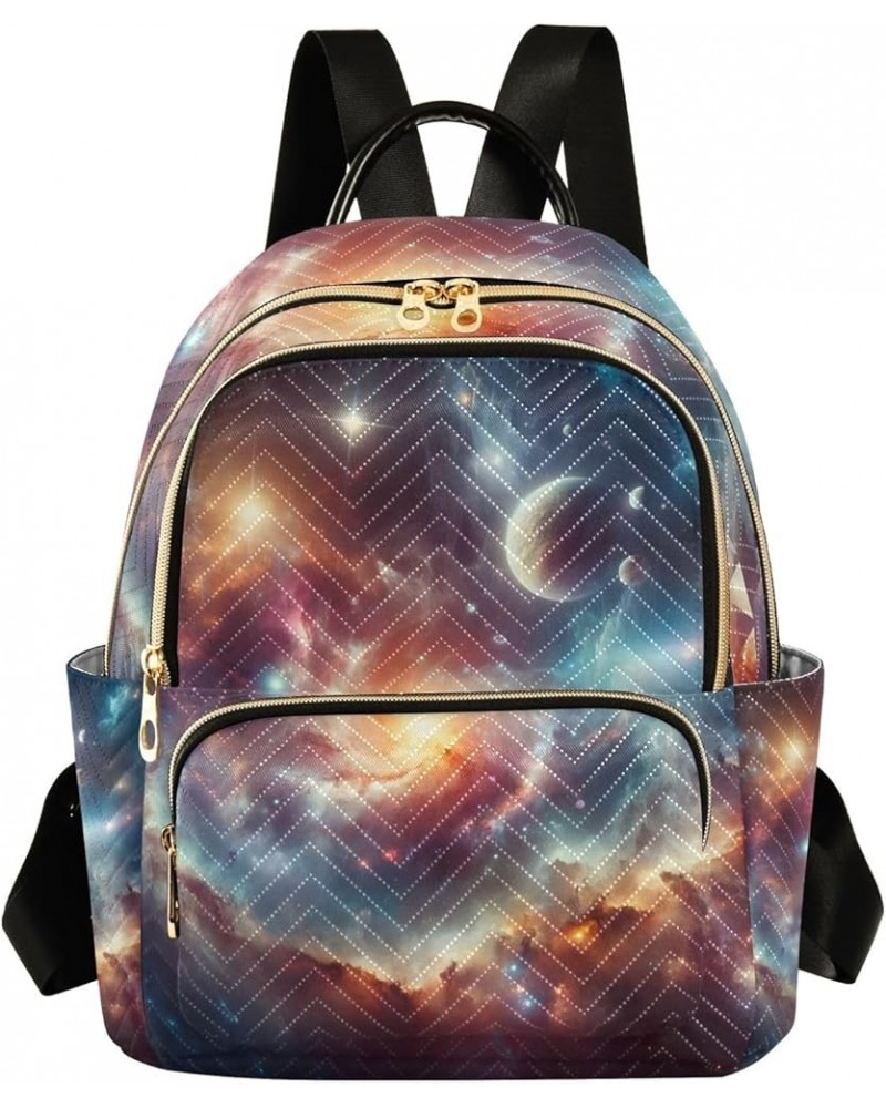 Small Backpack Purse for Women, Space Universe Travel Bag Casual Daypack Shoulder Bag Small $19.07 Backpacks