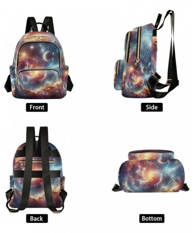 Small Backpack Purse for Women, Space Universe Travel Bag Casual Daypack Shoulder Bag Small $19.07 Backpacks