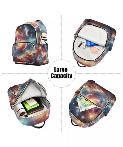 Small Backpack Purse for Women, Space Universe Travel Bag Casual Daypack Shoulder Bag Small $19.07 Backpacks