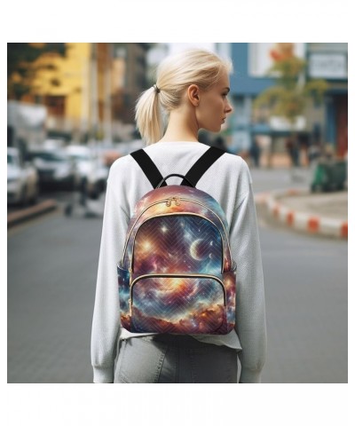 Small Backpack Purse for Women, Space Universe Travel Bag Casual Daypack Shoulder Bag Small $19.07 Backpacks