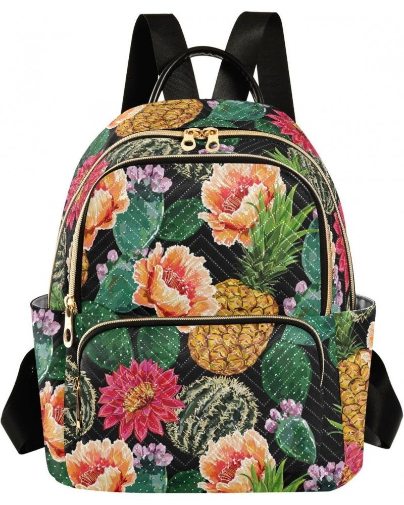 Floral Summer Tropical Flowers Fashion Backpack Purse for Women Multipurpose Casual Daypack with Multi Pockets & Secured Zipp...