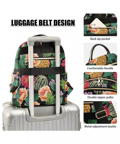 Floral Summer Tropical Flowers Fashion Backpack Purse for Women Multipurpose Casual Daypack with Multi Pockets & Secured Zipp...