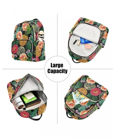 Floral Summer Tropical Flowers Fashion Backpack Purse for Women Multipurpose Casual Daypack with Multi Pockets & Secured Zipp...