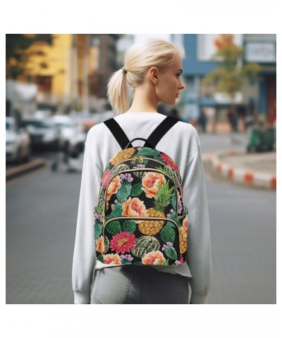 Floral Summer Tropical Flowers Fashion Backpack Purse for Women Multipurpose Casual Daypack with Multi Pockets & Secured Zipp...