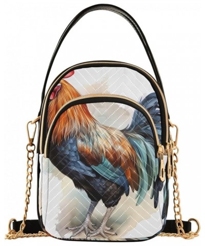 Two Peacocks on Tree Small Handbags for Women Crossbody, Womens Crossbody Bags, Shoulder Bags for Women Trendy Watercolor Hen...