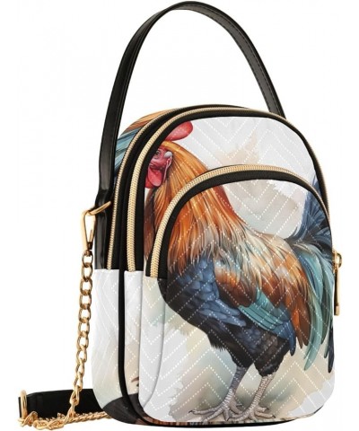 Two Peacocks on Tree Small Handbags for Women Crossbody, Womens Crossbody Bags, Shoulder Bags for Women Trendy Watercolor Hen...