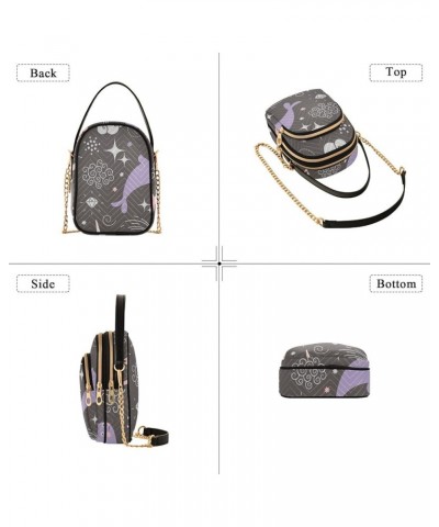 Small Crossbody Cell Phone Bag for Women, Cute Whale Black Mini Over Shoulder Handbag Purse with Credit Card Slots Cute Whale...